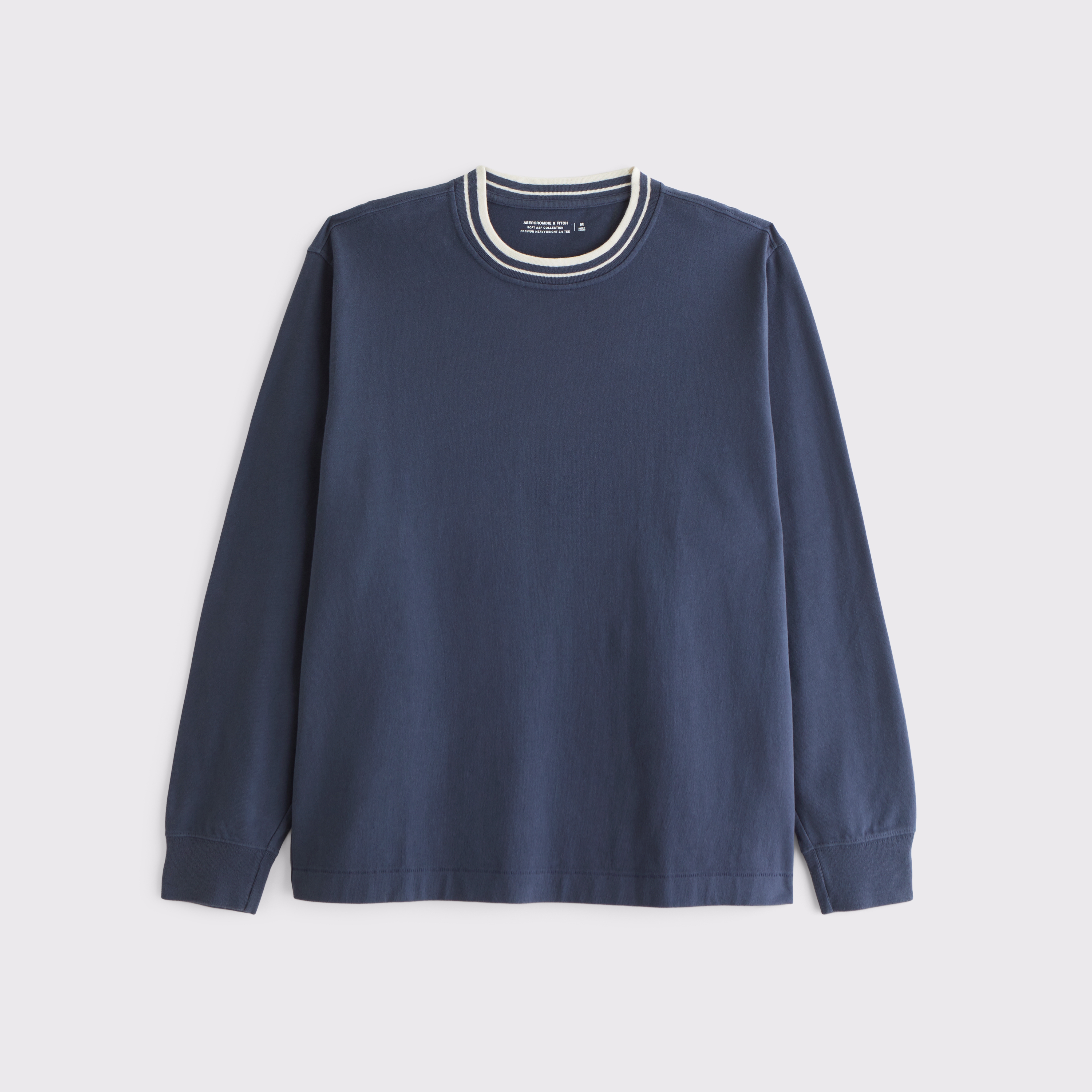 Abercrombie & Fitch Long-sleeve Premium Heavyweight 2.0 Tee In Blue