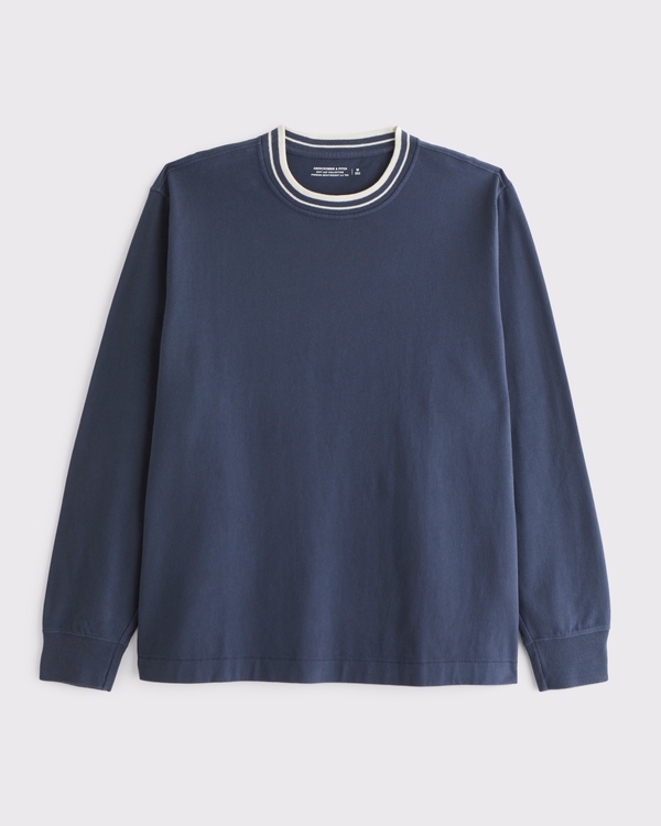 Long-Sleeve Premium Heavyweight 2.0 Tee, Sapphire view 1