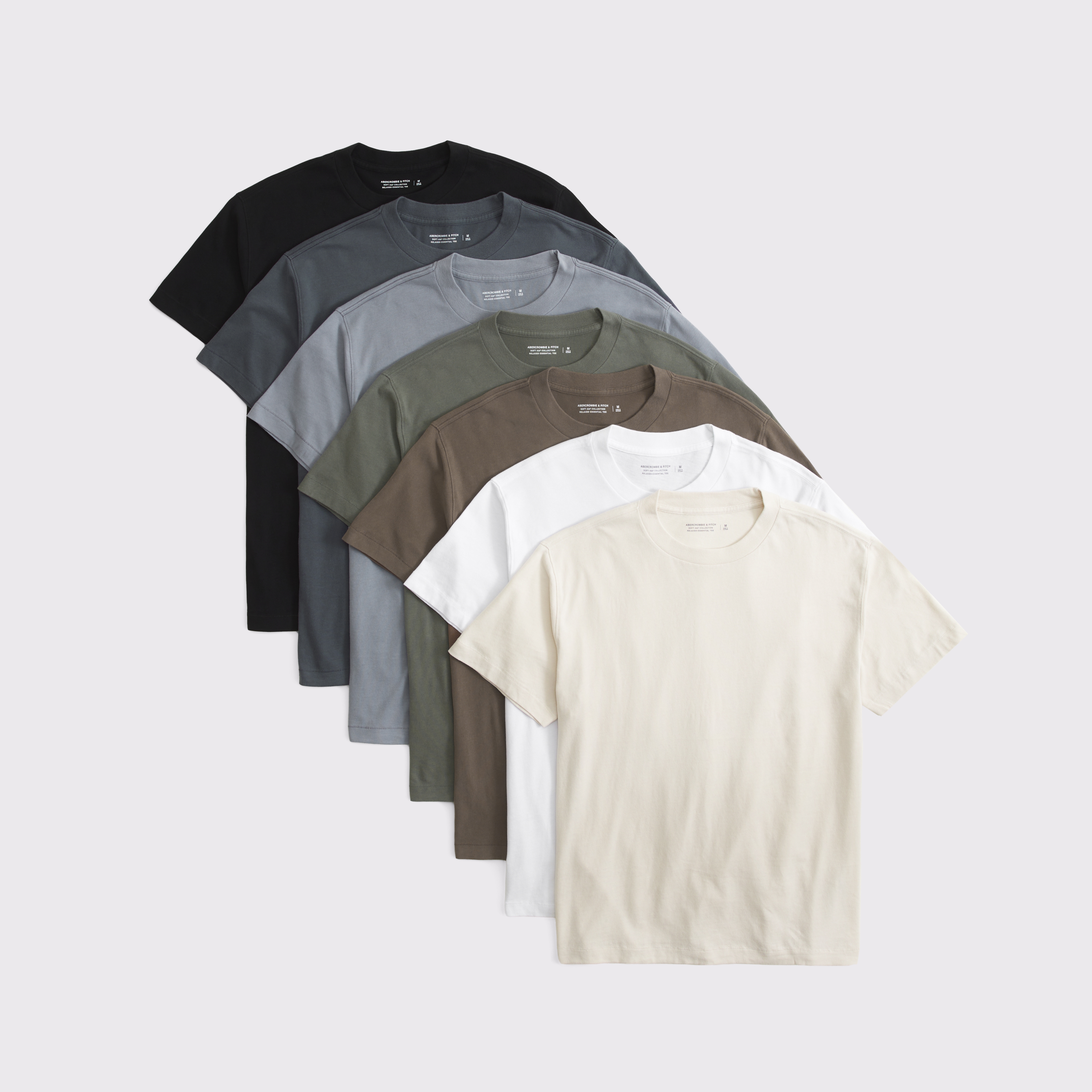 Abercrombie & Fitch 7-pack Relaxed Essential Tees In Multi