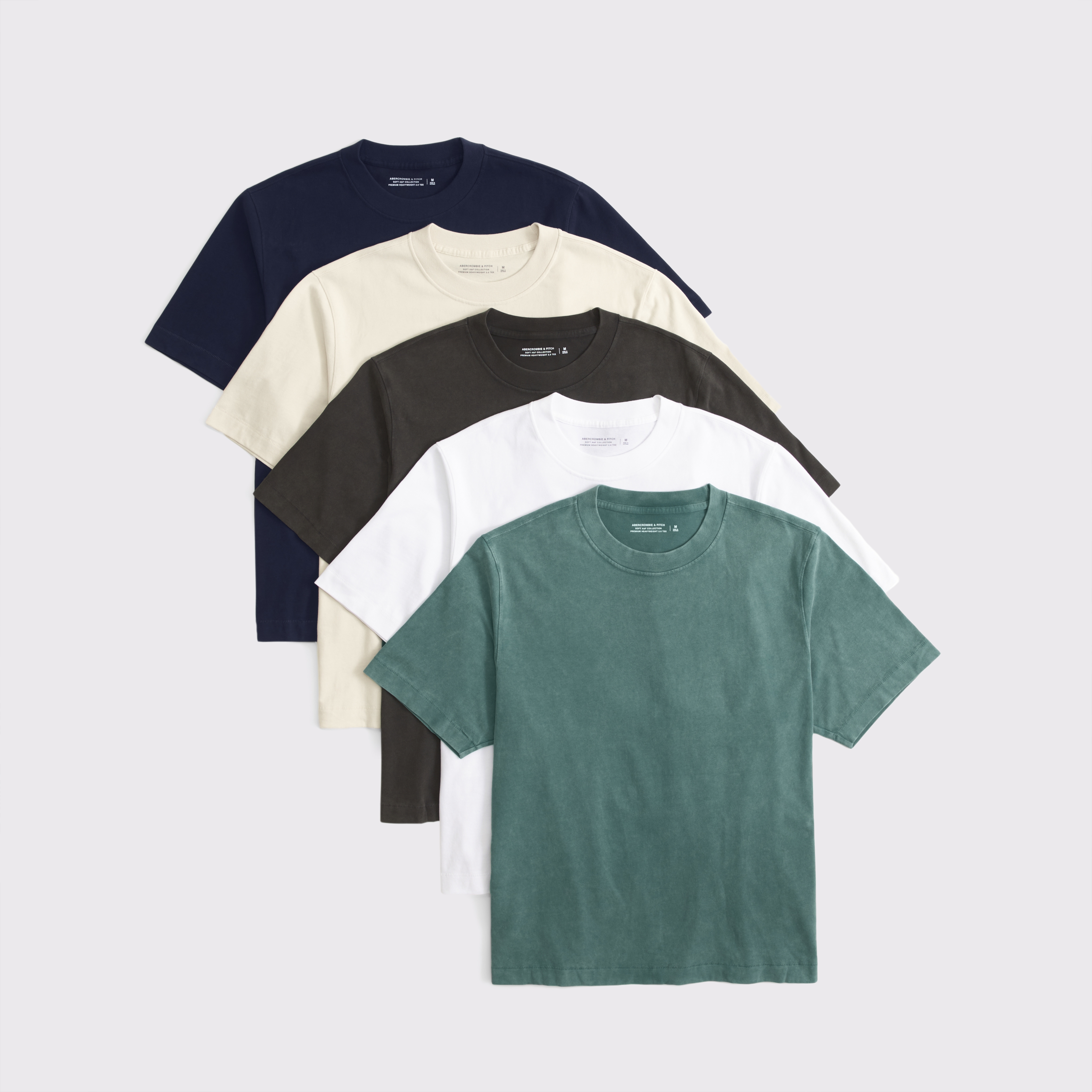 Abercrombie & Fitch 5-pack Premium Heavyweight 2.0 Tees In Multi