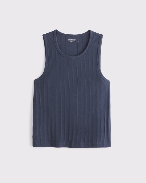 Premium Ribbed Tank, 藍寶石 view 1