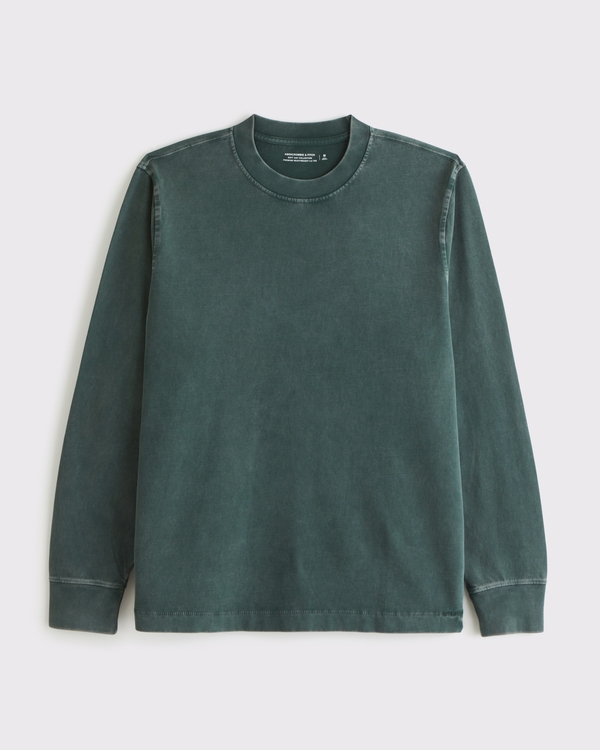 Long-Sleeve Premium Heavyweight 2.0 Tee, Dark Spruce Wash view 1