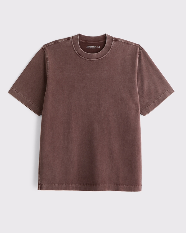 Premium Heavyweight 2.0 Tee, Red Brown Wash view 1