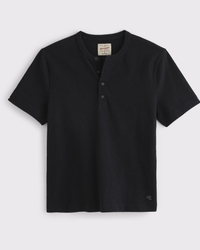 Camiseta henley clásica de tejido grueso