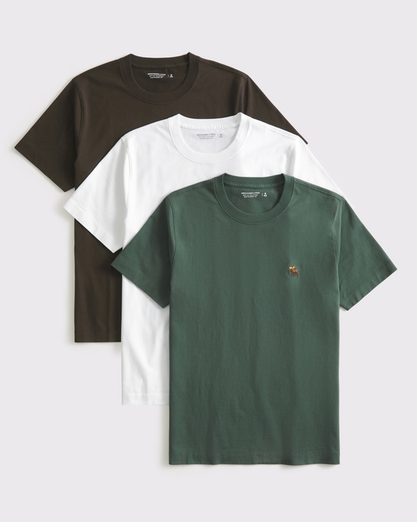 3-Pack Slim Polished Signature Icon Tees, Hunter Green Multicolor view 1