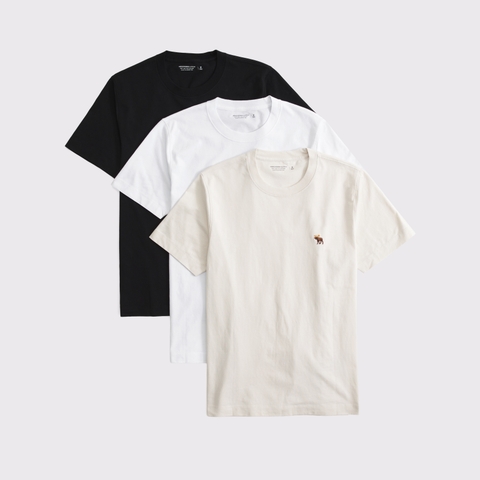 Мужские футболки Abercrombie & Fitch 3-Pack Slim Polished Logo Tees