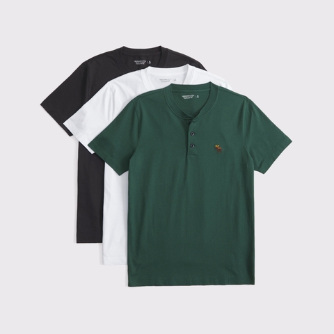 Мужские топы Abercrombie & Fitch 3-Pack Slim Polished Signature Icon Henleys