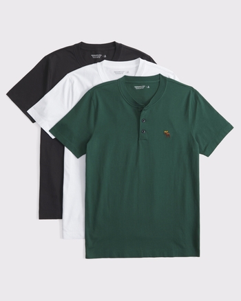 3-Pack Slim Polished Signature Icon Henleys