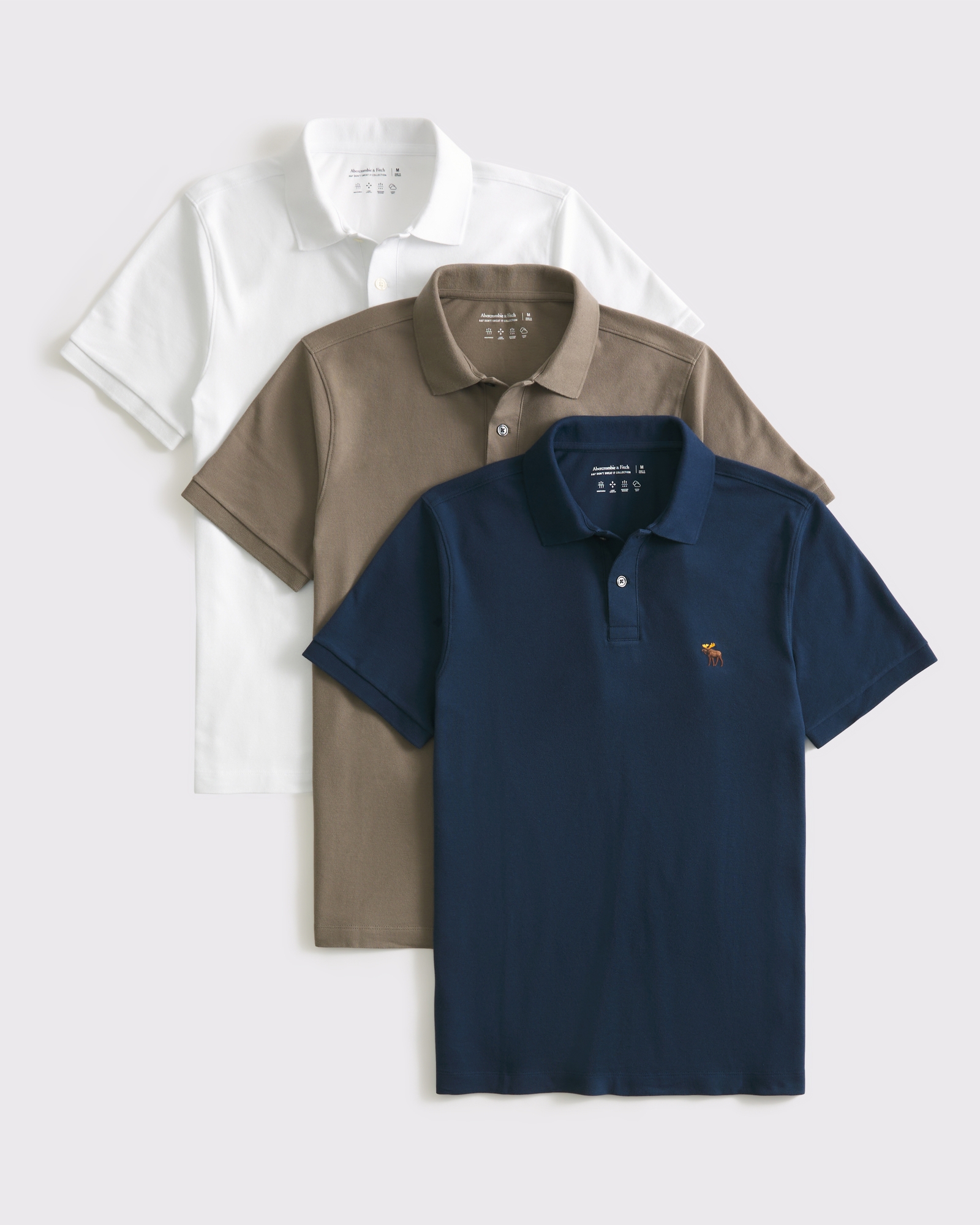 3-Pack Tonal Icon Don't Sweat It Polos
