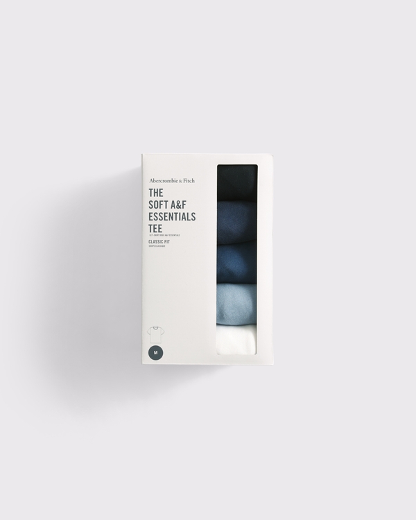 5-Pack Classic Essential Tees, Light Blue Multicolor view 2