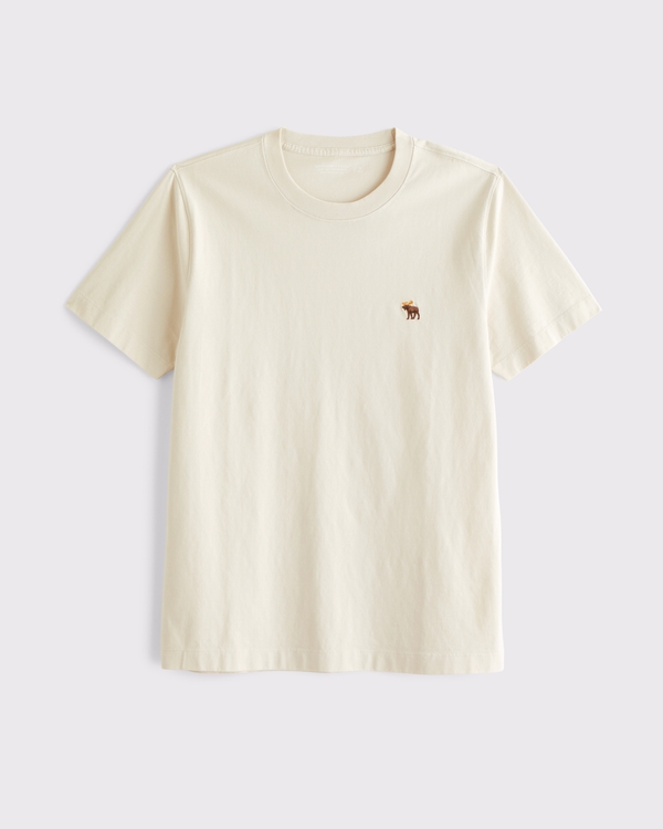 Slim Polished Signature Icon Tee, Cream view 1