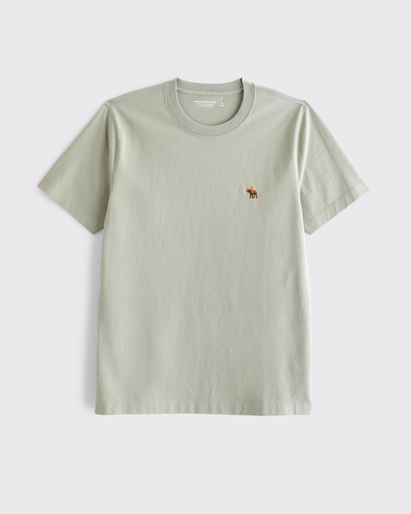 Slim Polished Signature Icon Tee, Frosty Olive view 1