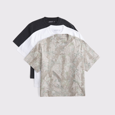 Мужские футболки Abercrombie & Fitch 3-Pack Premium Heavyweight Cropped Tees