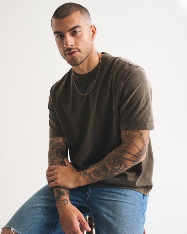 Premium Heavyweight 2.0 Tee, Brown Wash view 1