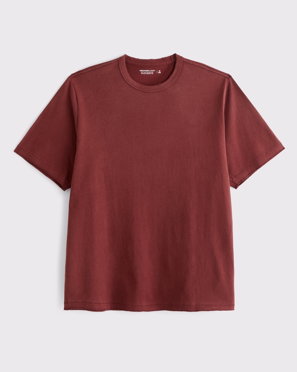 Vintage-Inspired Worn-In Tee, Red-brown Wash view 1
