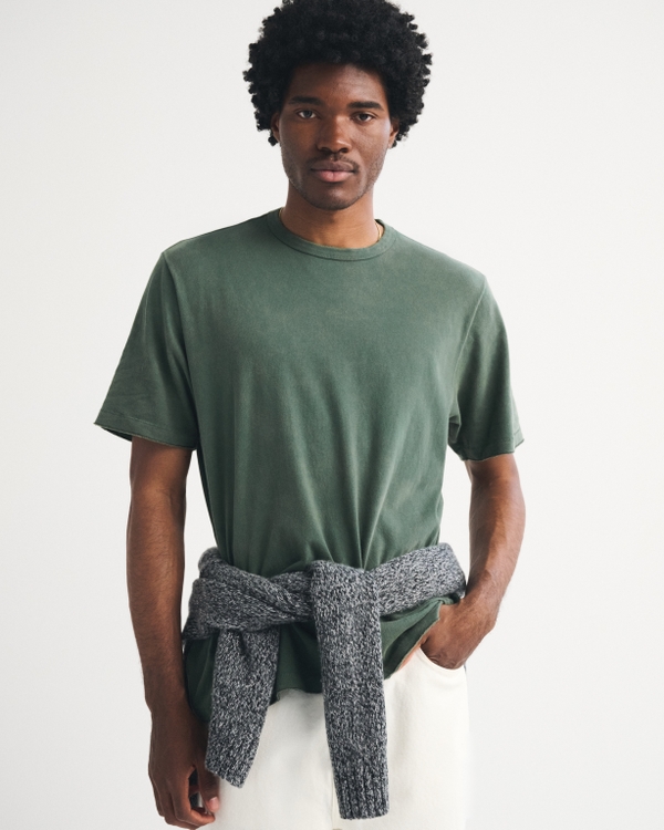 Vintage-Inspired Worn-In Tee, Hunter Green view 1