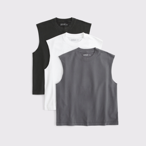 Мужские топы Abercrombie & Fitch 3-Pack Premium Heavyweight Tanks