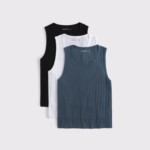Мужские топы Abercrombie & Fitch 3-Pack Premium Ribbed Tanks