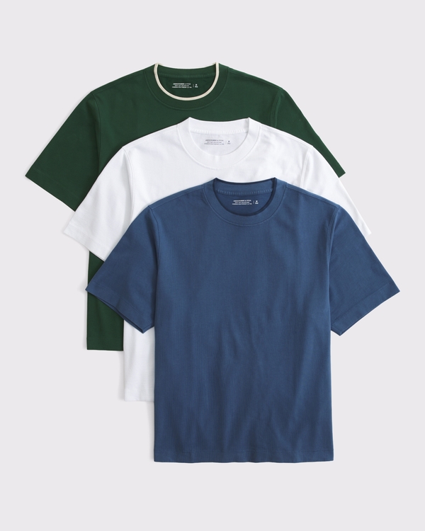 3-Pack Premium Heavyweight 2.0 Tees, Blue Multipack view 1
