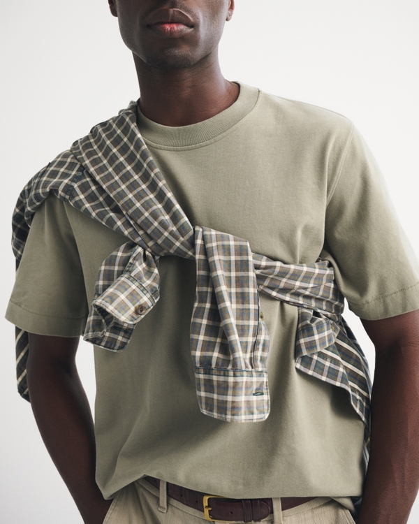 Premium Heavyweight 2.0 Tee, Light Olive view 1