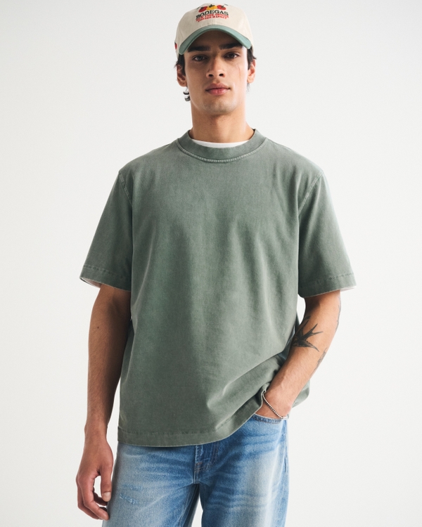 Premium Heavyweight 2.0 Tee, Hunter Green Wash view 1