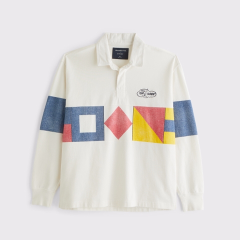 Мужские топы Abercrombie & Fitch Sperry Long-Sleeve Rugby Polo