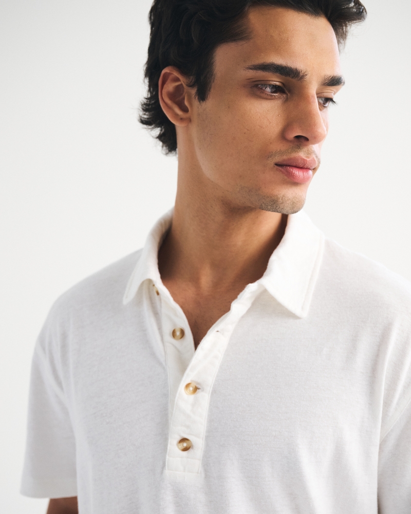 Linen-Blend Polo - thumbnail 8