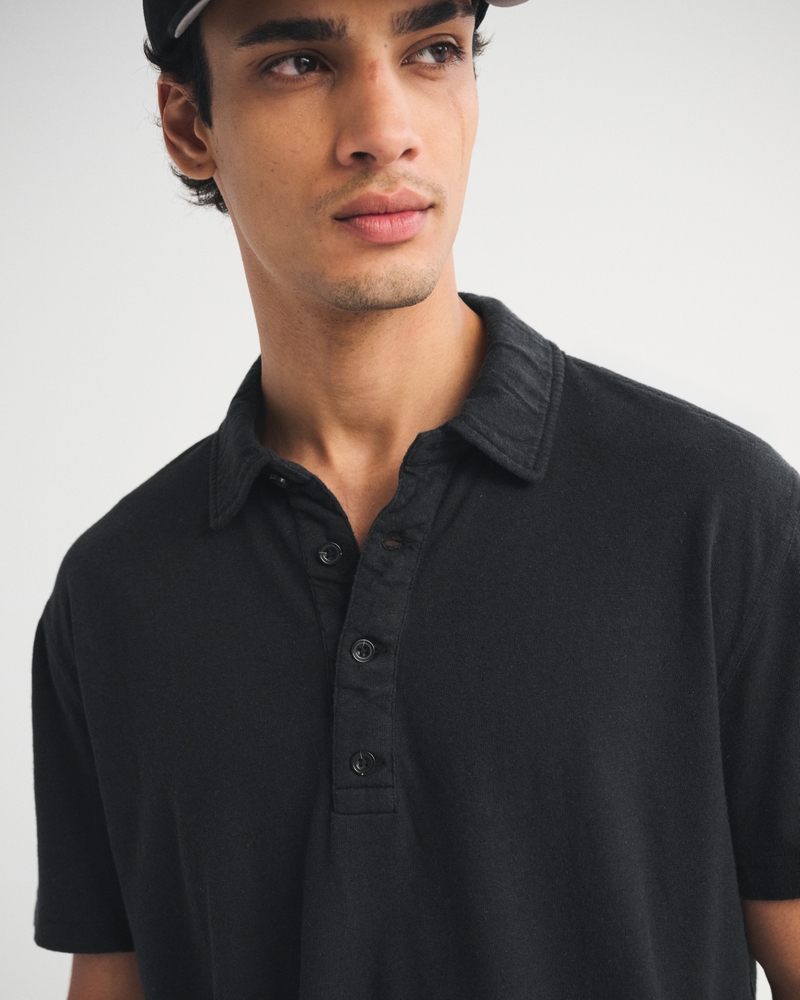 Linen-Blend Polo - thumbnail 2