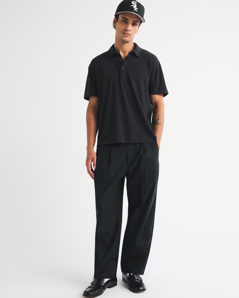 Linen-Blend Polo