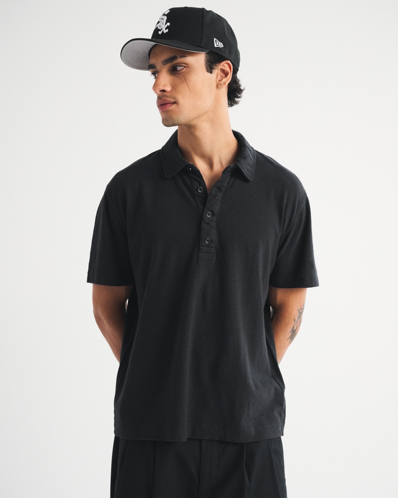 Linen-Blend Polo - thumbnail 3