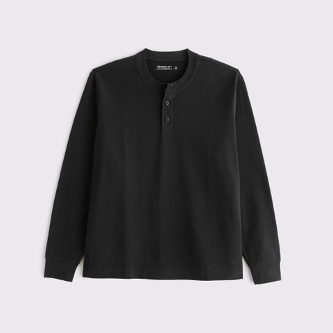 Мужские топы Abercrombie & Fitch Long-Sleeve Premium Heavyweight 2.0 Henley