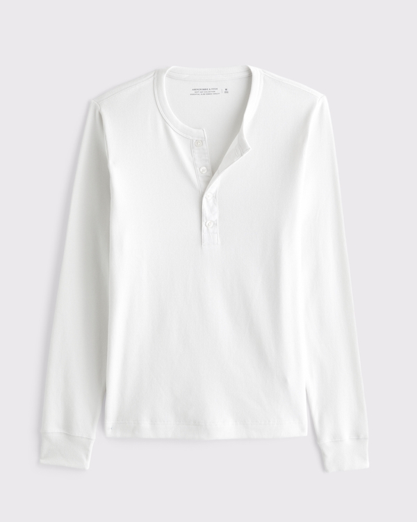 Men's Essential Slim Ribbed Henley | Men's Clearance | Abercrombie.com