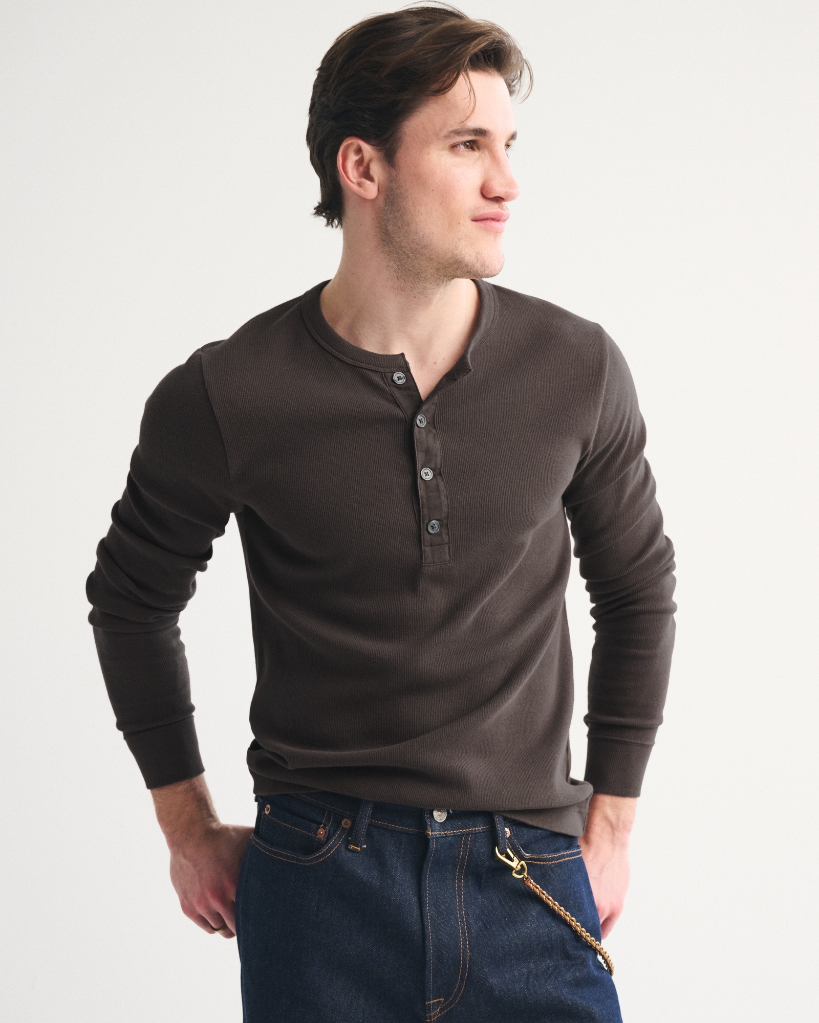 Essential Slim Ribbed Henley