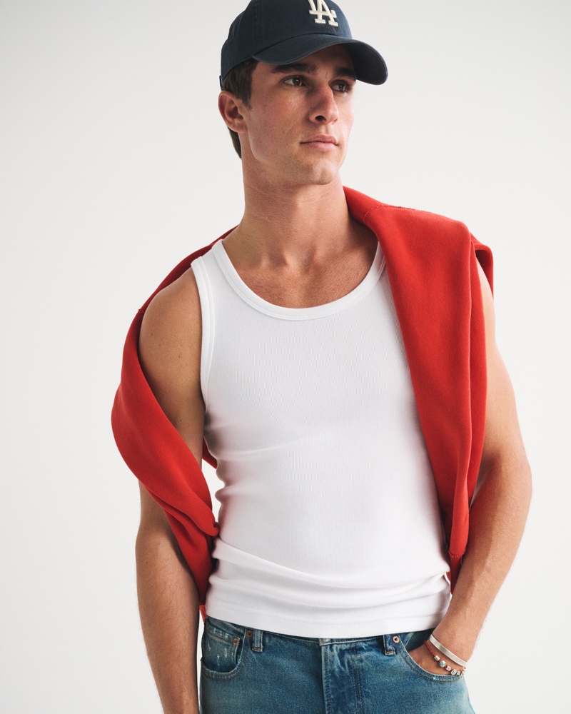 Essential Slim Ribbed Tank - thumbnail 8