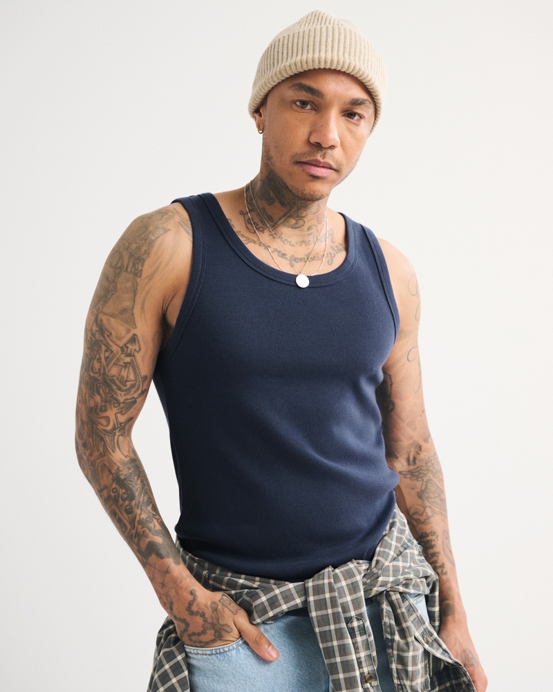 Essential Slim Ribbed Tank - thumbnail 3