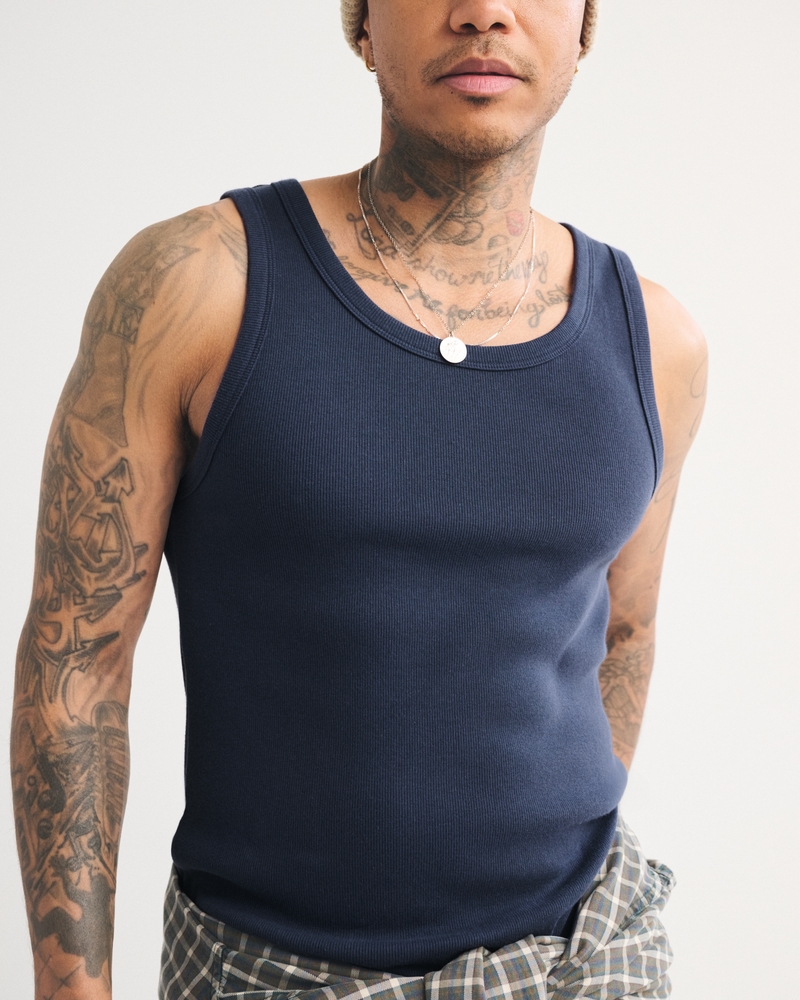 Essential Slim Ribbed Tank - thumbnail 4