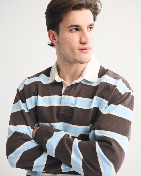 メンズ 長袖ラグビーポロシャツ | メンズ セール | Abercrombie.com