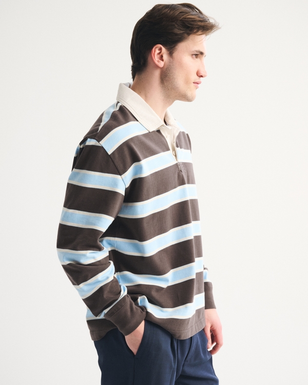 メンズ 長袖ラグビーポロシャツ | メンズ セール | Abercrombie.com