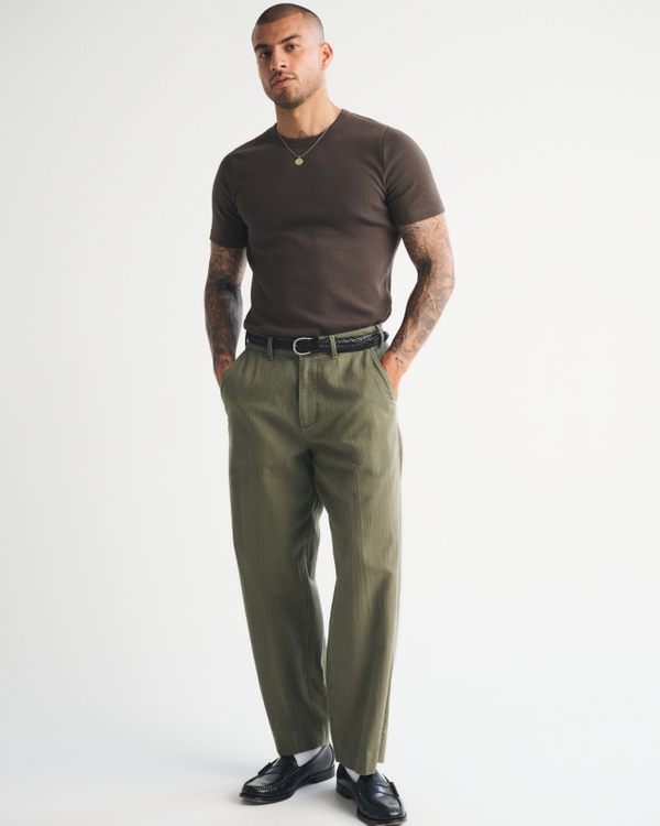 Essential Slim Ribbed Tee, Chocolate Brown view 2
