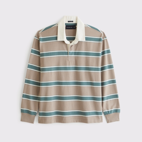 Мужские топы Abercrombie & Fitch Long-Sleeve Rugby Polo