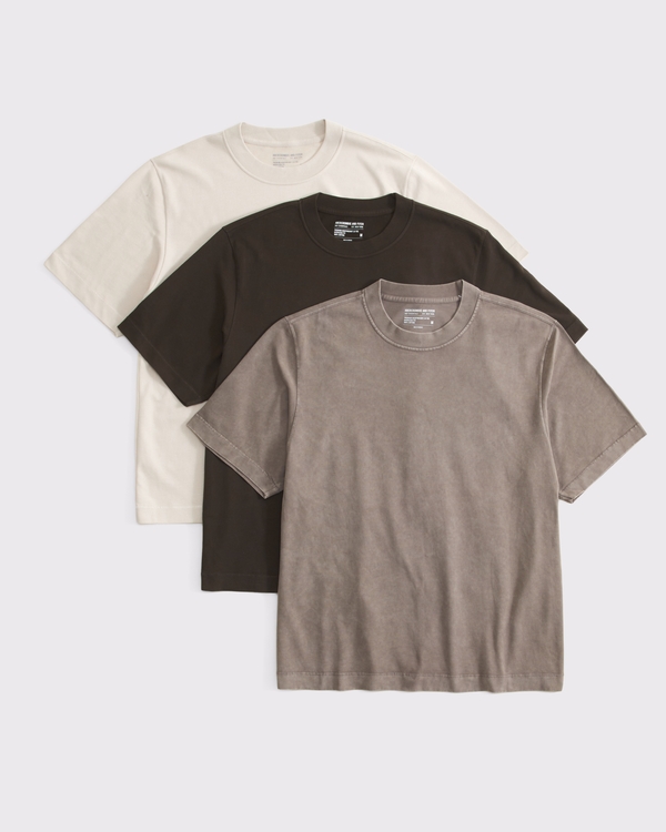 3-Pack Premium Heavyweight 2.0 Tees, Taupe Multipack view 1