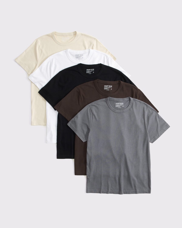 5-Pack Classic Essential Tees, Cool Gray Multipack view 1