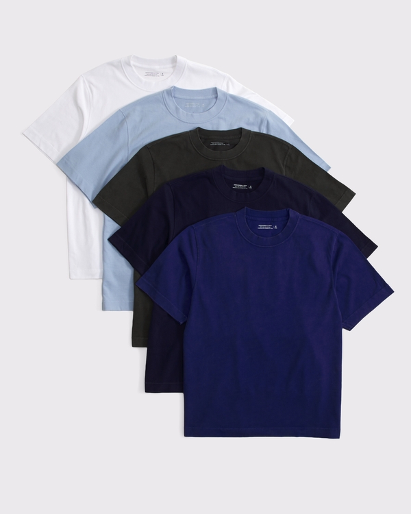 5-Pack Premium Heavyweight 2.0 Tees, Blue Haze Multipack view 1