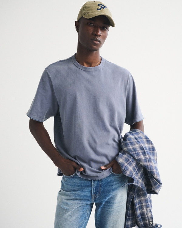 Vintage-Inspired Worn-In Tee, Sable Gray Wash view 1