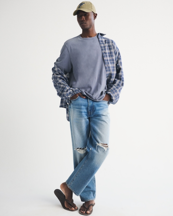 Vintage-Inspired Worn-In Tee, Sable Gray Wash view 2