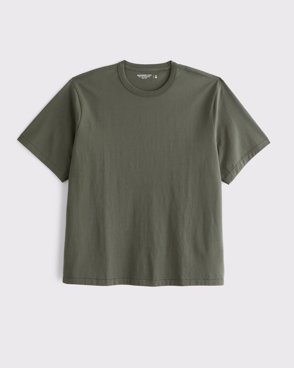 Boxy Tee, Dark Green view 1