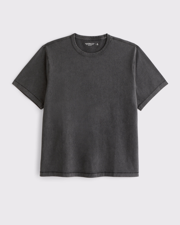 Boxy Tee, Black Wash view 1