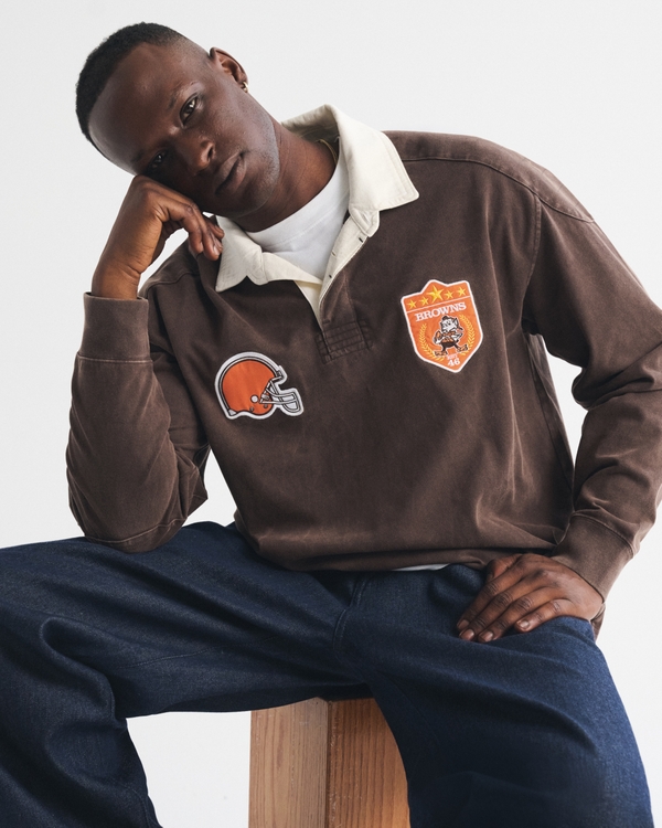 Cleveland Browns Premium Heavyweight Rugby Polo