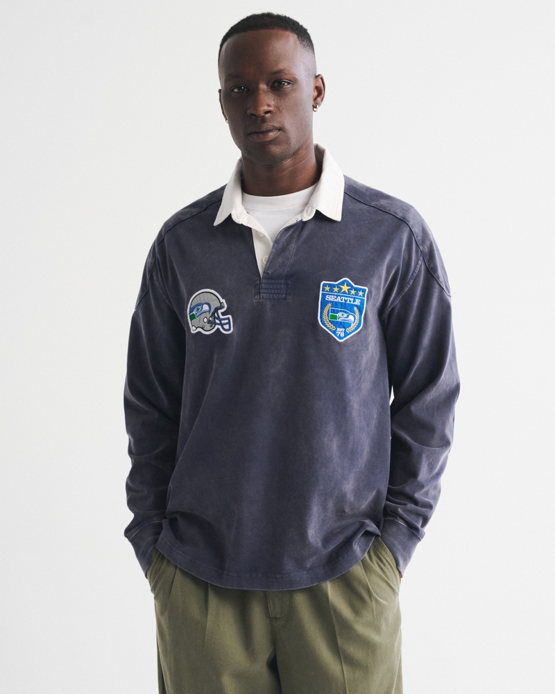 Seattle Seahawks Premium Heavyweight Rugby Polo - thumbnail 2