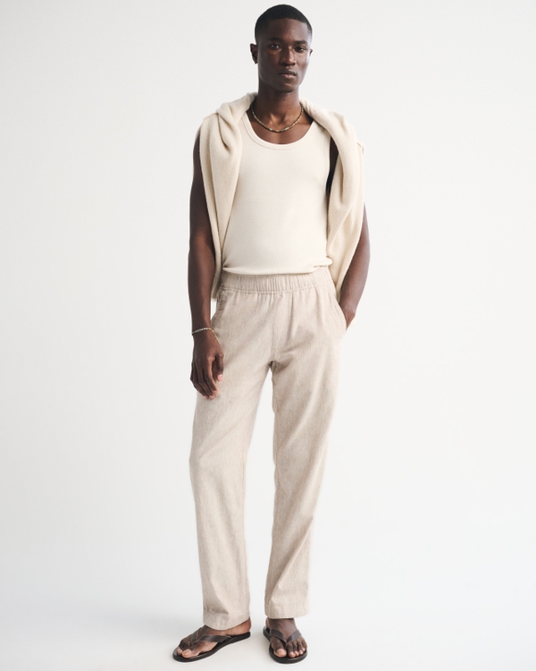 Essential Slim Ribbed Tank, Light Beige view 2